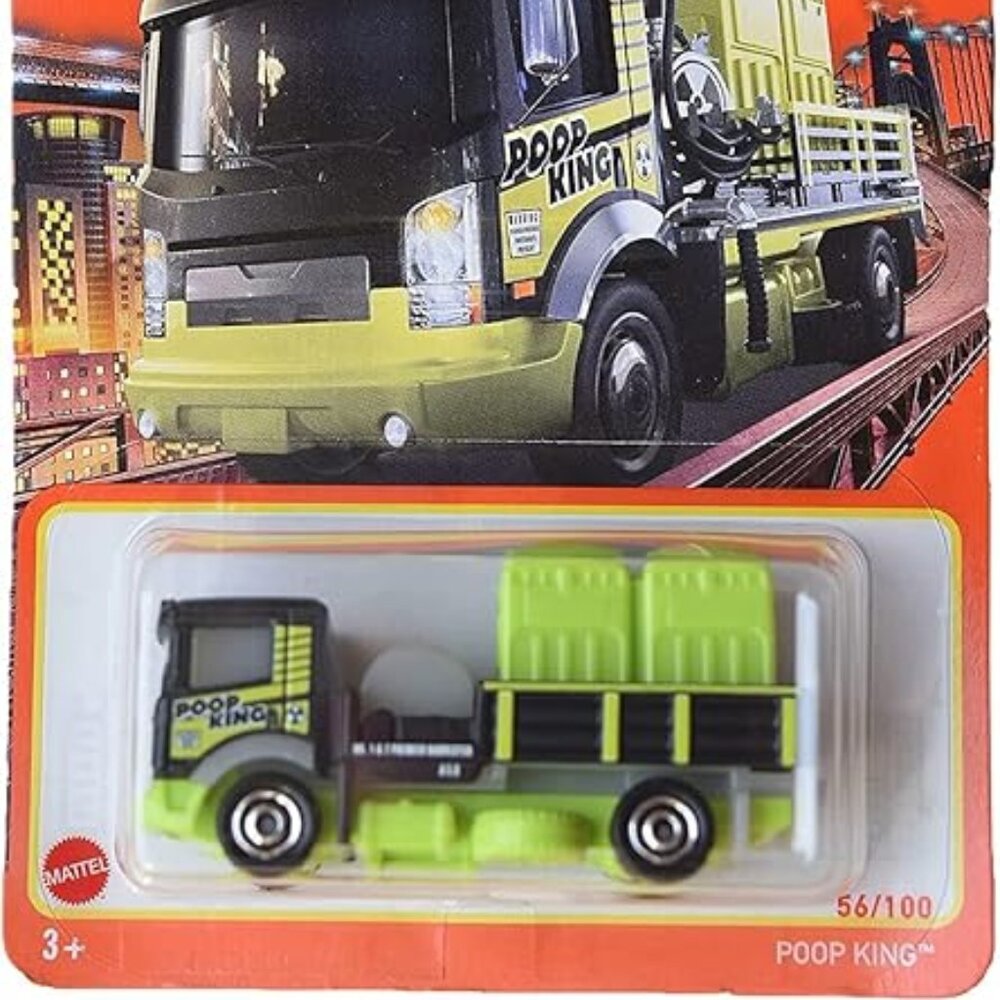 Matchbox Poop King Truck Black/Green 56/100 Scale 1:64